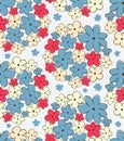 Seamless texture with flowers. Endless floral pattern.