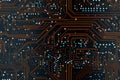 seamless texture and full-frame background of circuit board topology, neural network generated image.