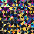 seamless texture and full-frame background of colorful glass mosaic triangular tiles Royalty Free Stock Photo