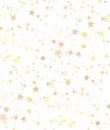 Seamless texture of gold stars on white background. Royalty Free Stock Photo