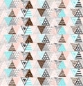 Seamless texture with a graphic pattern of triangles.