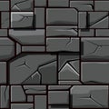 Seamless texture of gray geometric stone, background stone wall tiles. Vector illustration for user interface of the Royalty Free Stock Photo