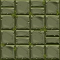 Seamless texture of green stone on grass, background stone wall tiles. Vector illustration for user interface of the Royalty Free Stock Photo