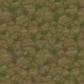 Seamless texture ground with grass, soil pattern with plants for wallpaper.