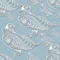 Seamless texture with lace duck