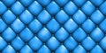 Seamless texture leather upholstery sofa blue. 3D illustration Royalty Free Stock Photo