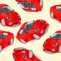 Seamless texture merry small car vector Royalty Free Stock Photo