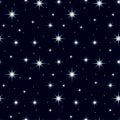 Seamless texture night sky with lots of stars 3 Royalty Free Stock Photo