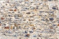 Seamless texture of old stone beige wall Royalty Free Stock Photo