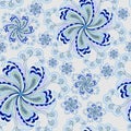 Seamless texture with ornate flowers and leaf Royalty Free Stock Photo