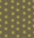 Seamless texture with outline yellow flowers