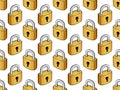 Seamless texture of padlocks