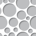 Seamless texture - paper cut circles.