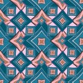 Seamless texture, pattern. Abstract geometric pattern on a square background - colored diamonds. Royalty Free Stock Photo