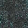 Seamless texture with flowers pattern, bronze and copper color, panel, 3D illustration Royalty Free Stock Photo