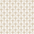 Seamless texture pattern background with gold curlicues on a white background. Vector Illustration For Your Design Royalty Free Stock Photo