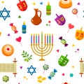 Seamless texture - pattern for the Jewish holiday of Hanukkah.