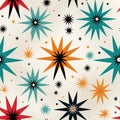 seamless texture pattern with multicolored stars on white background for festive wrapping paper or greeting card Royalty Free Stock Photo