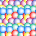 Seamless texture, pattern on a square background - colored glass balls or soap bubbles. Royalty Free Stock Photo