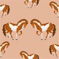 Seamless texture piebald horse vector