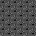 Seamless texture of plastic black and white circles.