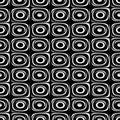 Seamless texture of plastic black and white circles. Royalty Free Stock Photo