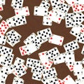 Seamless texture of playing cards Royalty Free Stock Photo