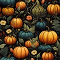 seamless texture pumpkin ornament for halloween holiday greeting card