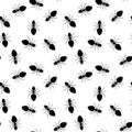 Seamless texture - silhouettes of ants