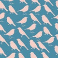 Seamless texture with silhouettes of birds.