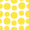 Seamless Texture with Slices of Lemons Royalty Free Stock Photo