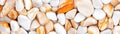 Seamless texture of small white pebbles from a top view perspective Royalty Free Stock Photo