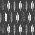 Seamless texture with sulhouettes of leaves Royalty Free Stock Photo