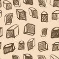 Seamless texture with vintage cubes