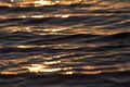 Seamless texture warm color shining sunset water surface