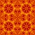 Seamless texture with a warm orange red floral pattern