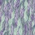 Seamless texture of waves of green and purple. Textile background. Vector hand-drawn illustration for fabric, tile and paper