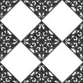 Seamless, texture of wrought iron latticework pattern, 3D illustration