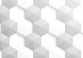 Abstract geometric white hexagon pattern with subtle shadows Royalty Free Stock Photo