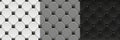 Seamless textures of black, white, gray ceramic floor. Vintage repeating pattern of rhombus tiles with square inserts