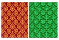 Seamless Thai batik pattern in pixel vector art