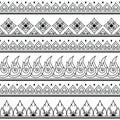 Seamless Thai pattern, repetitive design from Thailand - folk art style Royalty Free Stock Photo