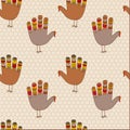 Seamless thanksgiving turkey design