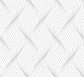 Seamless thin linear pattern. Abstract geometric wavy background. Stylish monochrome texture