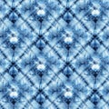 Seamless tie-dye pattern of indigo color