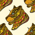 Seamless Tiger pattern Royalty Free Stock Photo