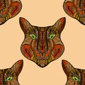 Seamless Tiger pattern Royalty Free Stock Photo