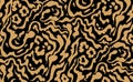 Seamless Tiger Skin Pattern on Black, Ready for Textile and Fabric Prints.