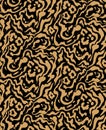 Seamless tiger skin pattern with brown background Ready for textile and fabric prints. Royalty Free Stock Photo