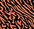 seamless tiger and zebra stripes animal skin pattern. Orange black texture for textile fabric print. Suitable for fashion Royalty Free Stock Photo